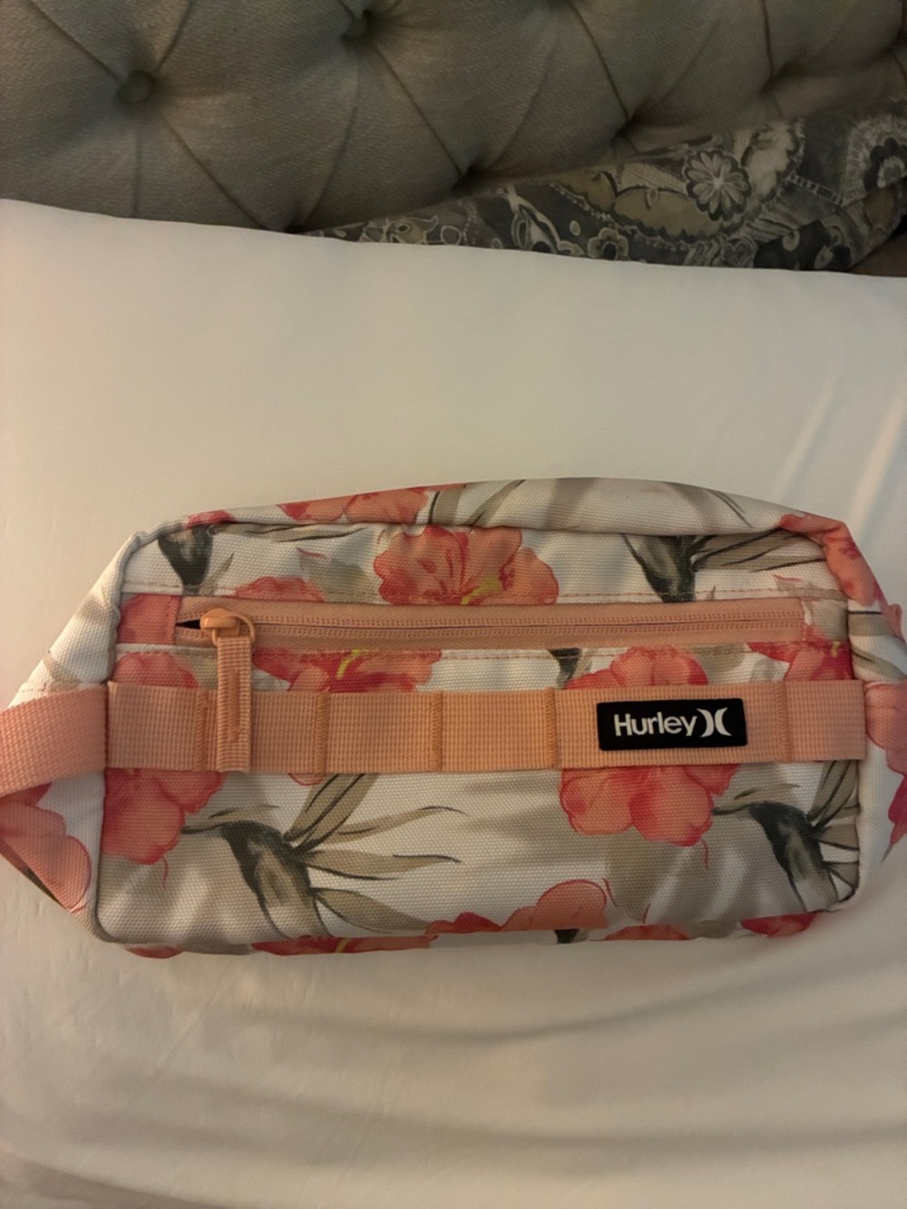 Hurley Peach Floral Waist Bag